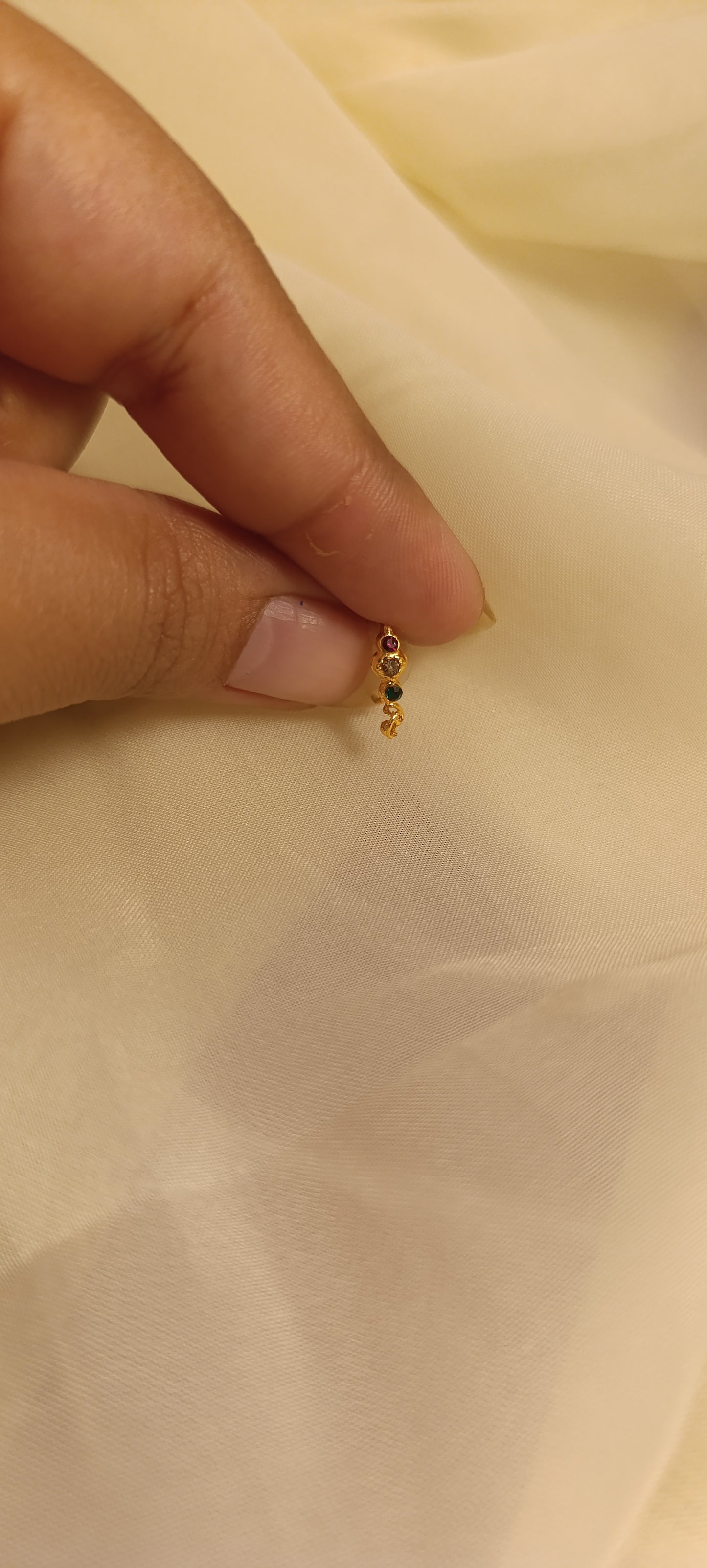 Studded nose ring