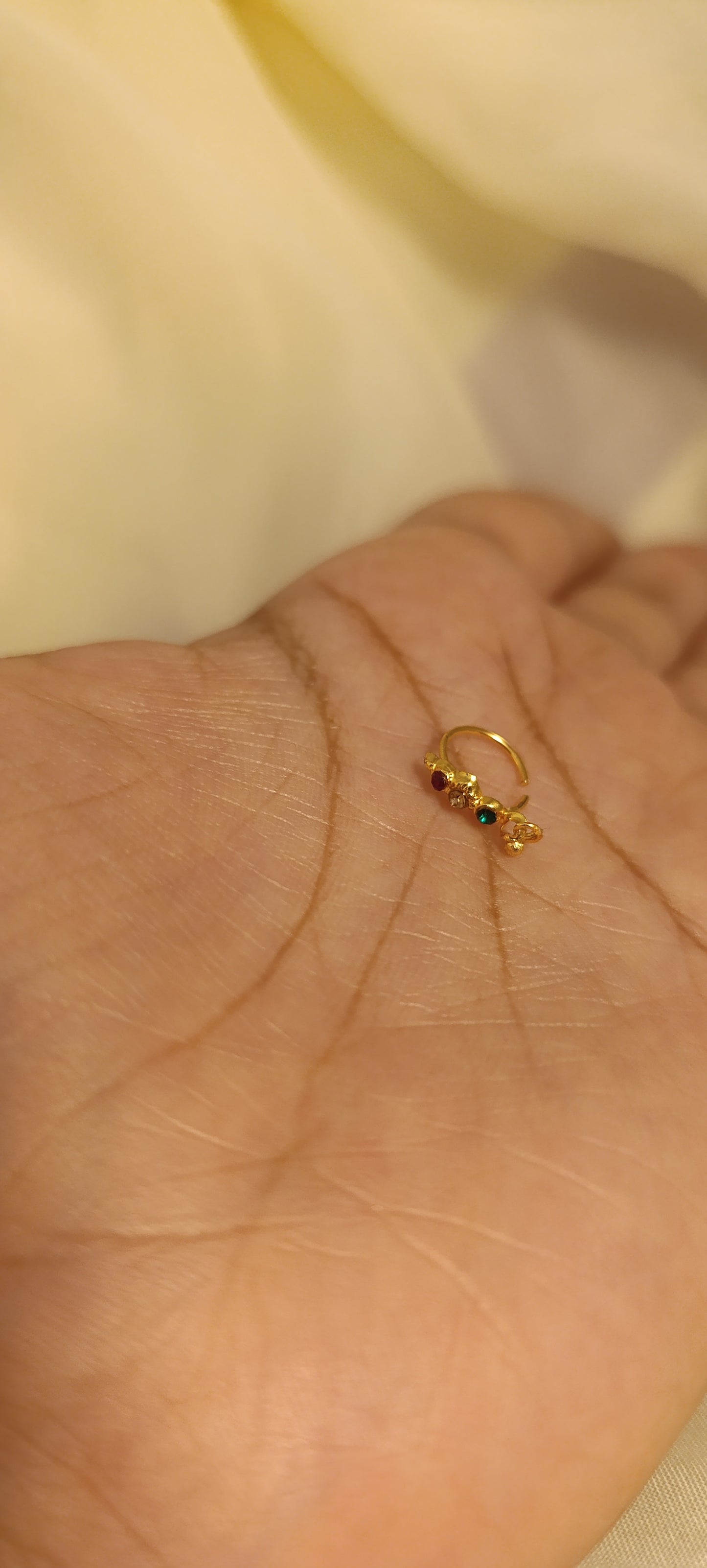 Studded nose ring