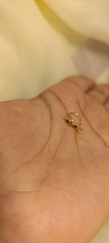 Studded nose ring